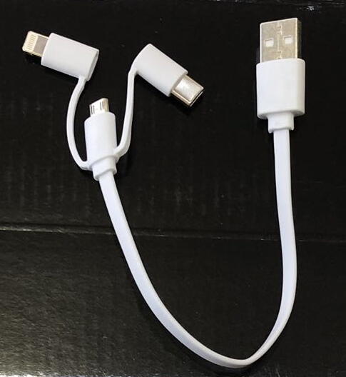 Купить оптом Шнур универсальный USB Micro+iPhone+Type-C 0.2м (3в1)