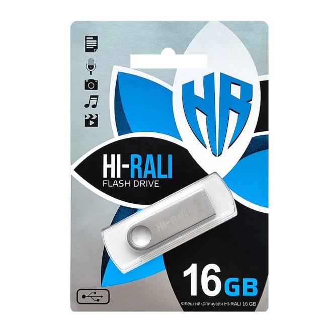 Купить оптом Флешка USB 16GB Hi-Rali Shuttle серебро