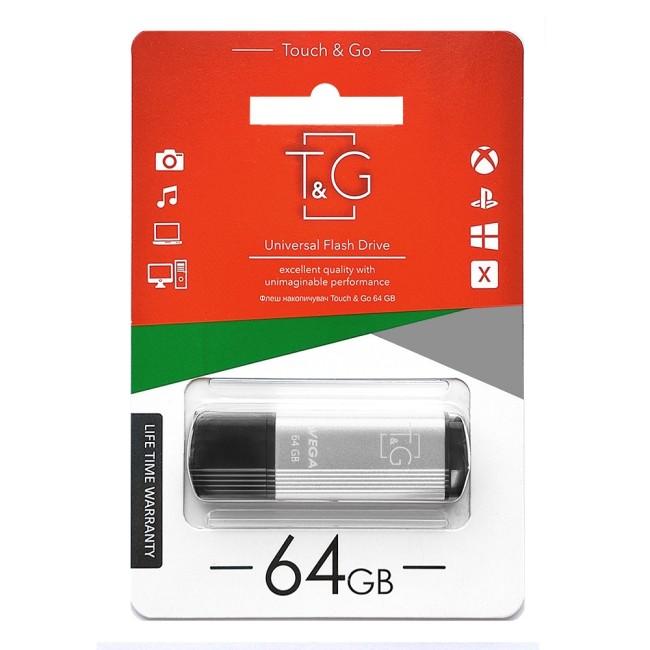 Купить оптом Флешка USB 64GB T&G Vega серебро