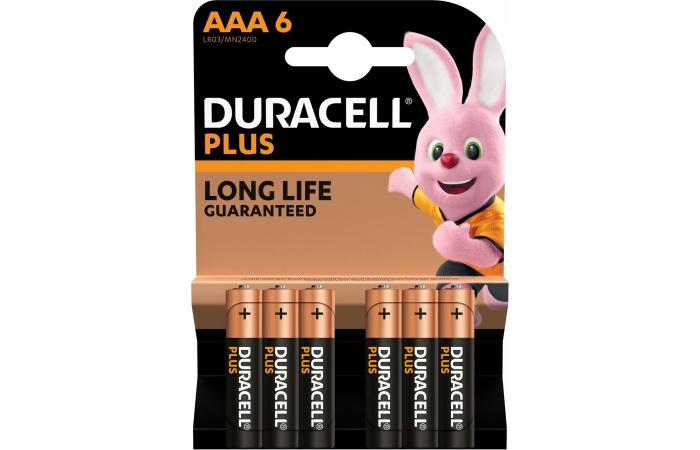 Купить оптом Батарейка щелочная DURACELL PLUS LR03/AAA 6шт/блистер (Цена указана за 6шт) Оригинал