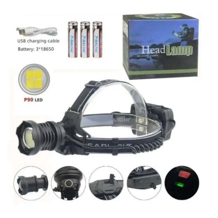 Купити оптом Купити уцінений товар Налобний ліхтар із microUSB BL-8090-P90 Брак Брак в Україні 