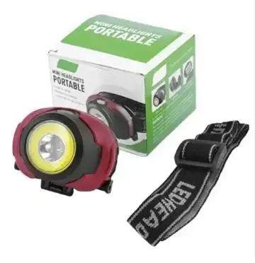 Купить оптом Фонарь налобный 1802 LED+COB (на батарейках AAA) в Украине 