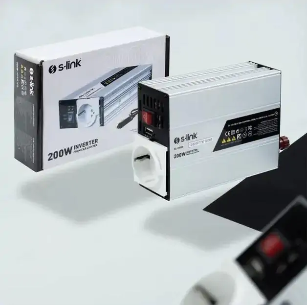 Купить оптом Преобразователь инвертор DC 12V/AC 220V S-LINK SL-200W (правильная синусоида) в Украине 