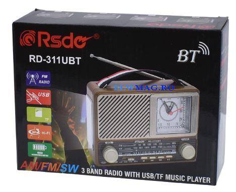 Купить оптом Радиоприемник со съемным акб RD-311UBT (фонарик)