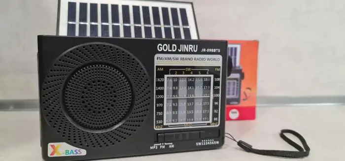 Купить оптом Радиоприемник со съемным акб 18650 и microUSB JR-097BTS (солнечная панель) в Украине 