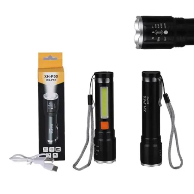 Купить оптом Фонарь ручной с Type-C и встроенным акб BL-P716 (P50+COB+RED) в Украине 