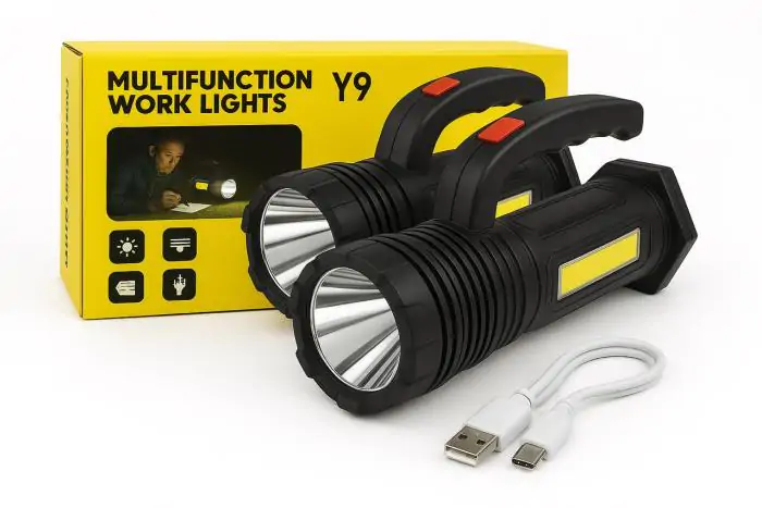 Купить оптом Ручной фонарь Y9 (LED+COB) в Украине 