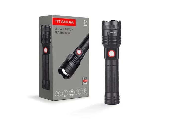 Купить оптом Светодиодный ручной фонарь TITANIUM T07 P90 (1х18650) в Украине, изображение 2