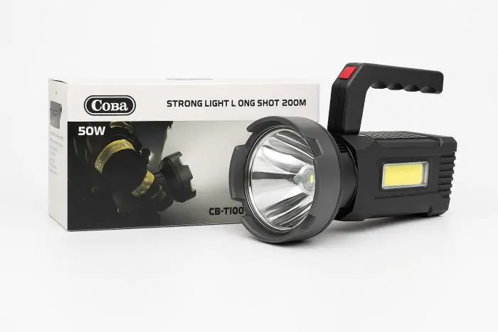 Купить оптом Ручной фонарик BL-T100 (LED+COB) microUSB в Украине 