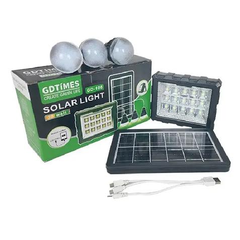 Купить оптом Портативная солнечная система GDTIMES GD-106 (лампы+солнечная панель+повербанк) в Украине