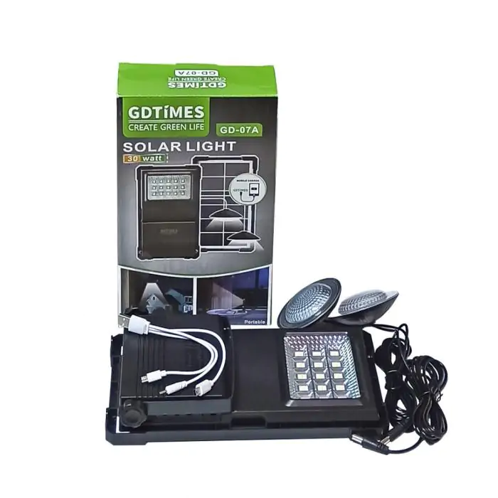 Купить оптом Портативная солнечная система GDTIMES GD-07A (лампа с солнечной панелью+повербанк) в Украине 