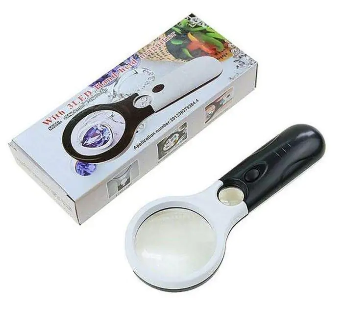 Купити оптом Купити Лупа з підсвічуванням 6902 C (75мм) оптом - ціна 124 грн в Україні , зображення 2