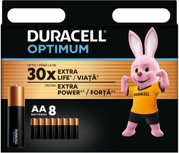 Купить оптом Батарейка щелочная DURACELL OPTIMUM LR6/AA 8шт/блистер (Цена указана за 8шт) Оригинал в Украине, изображение 2