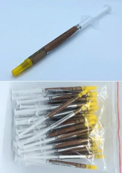 Купити оптом Купити Термо паста жовта маленький шприц HY610 (ціна вказана за 50шт) оптом - ціна 377 грн в Україні 