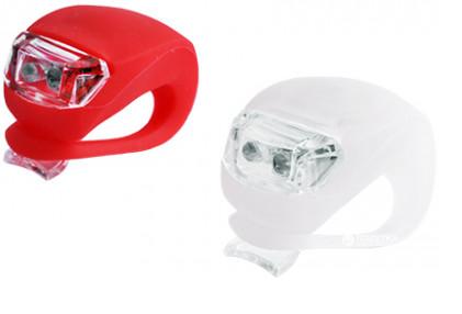 Купить оптом Вело фонарь 2 в 1 HJ008-2 (red+white)