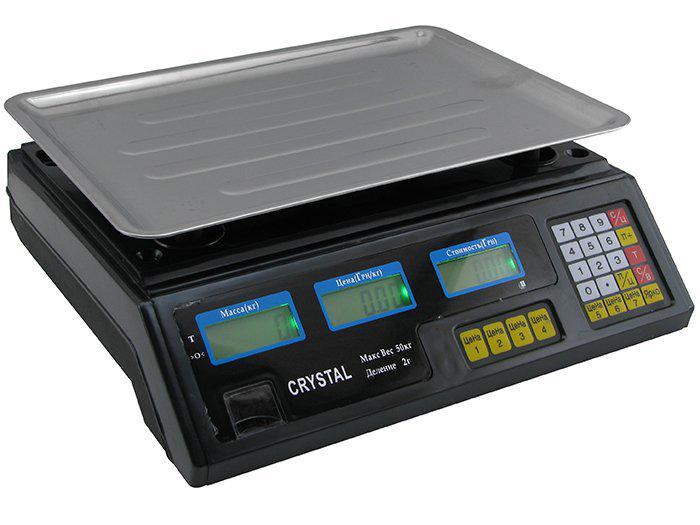 Купить оптом Торговые весы электронные 4V CRYSTAL CR-50 (до 50 кг)