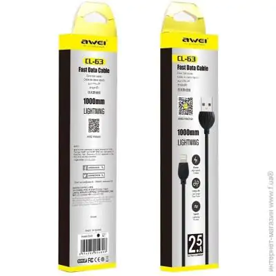 Купить оптом Кабель Lighting AWEI CL-63 в Украине , изображение 2